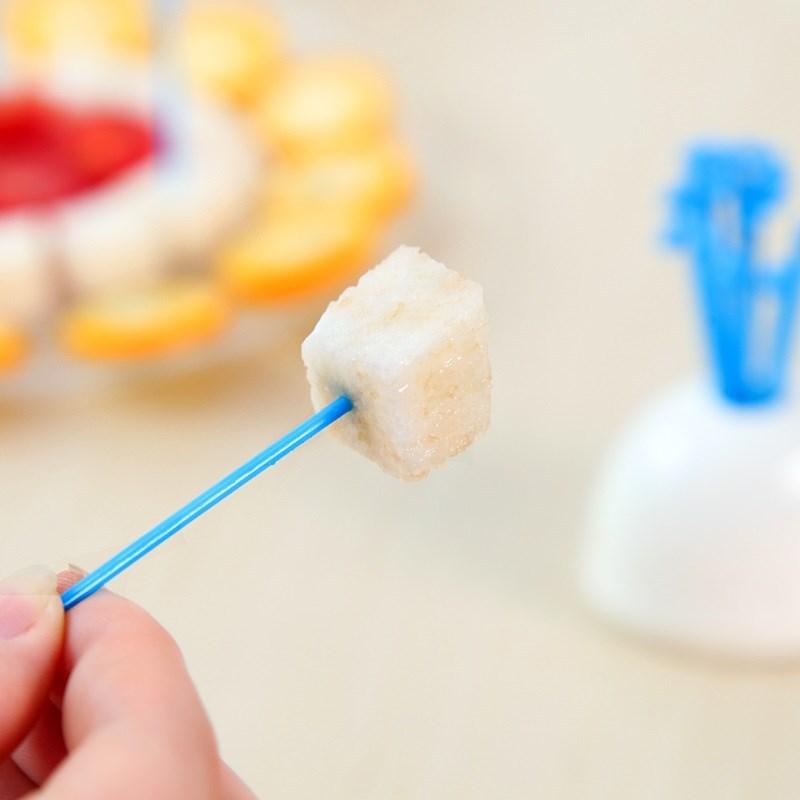 Beluga Whale Fruit Fork Set - 16 Reusable Food-Grade ABS Forks, Eco-Friendly Toothpick Alternative with Anti-Slip Base for Parties, Snacks & Healthy Serving