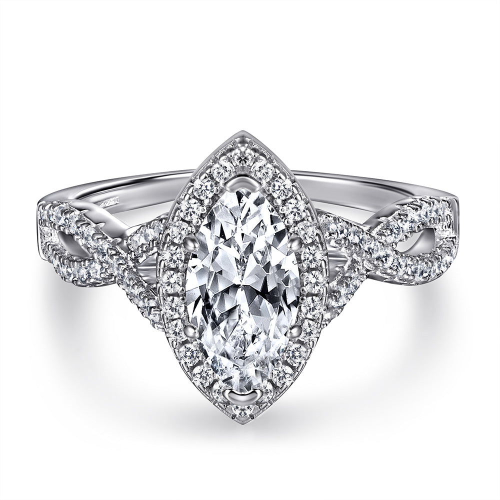 Pear Cut Diamond Wedding Ring Set In White Gold