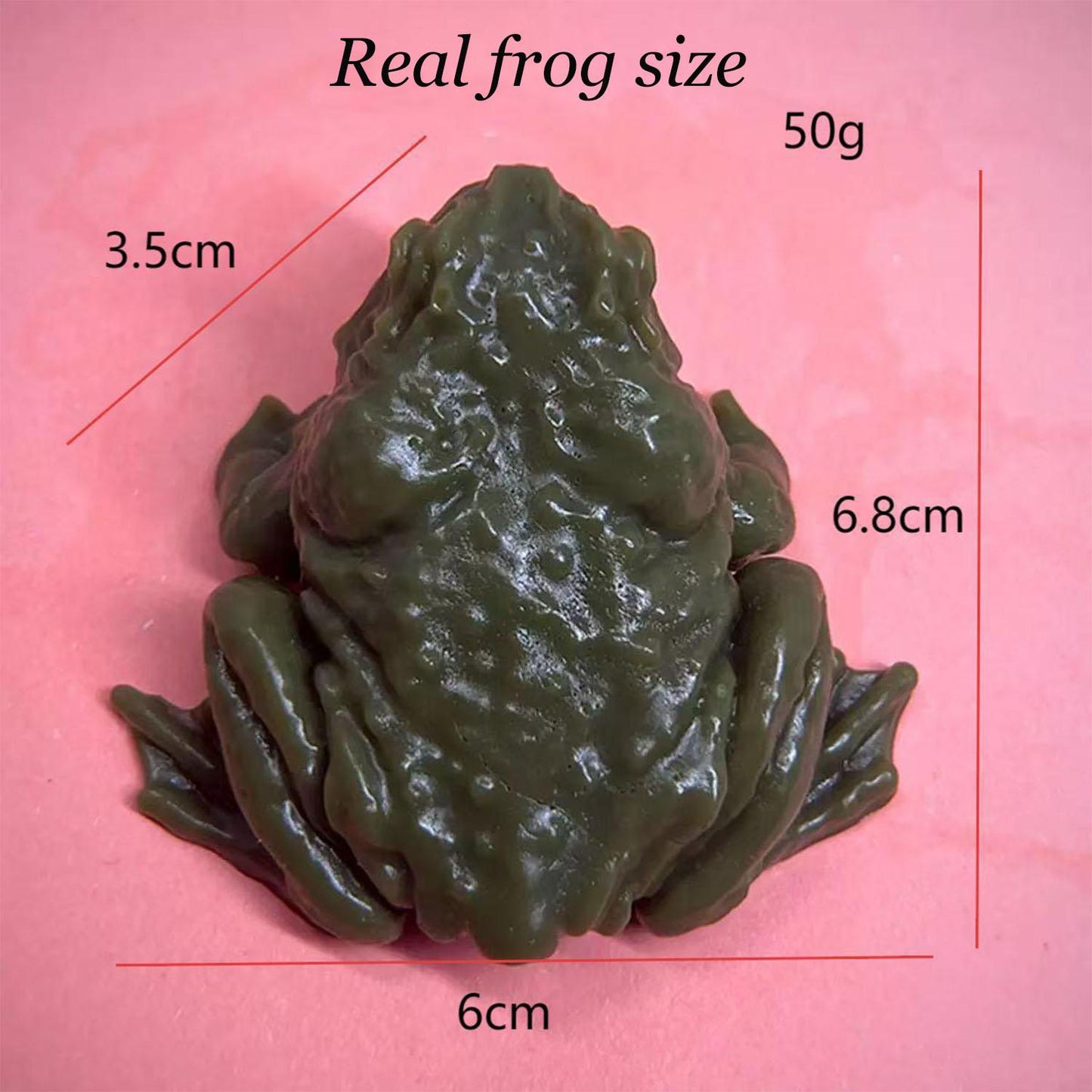 Realistic Frog Squishy Stress Relief Toy - Lifelike Size Fidget Toy for Pranks, Anxiety Relief & Funny Gags, Soft Squeezable Fun for Kids & Adults