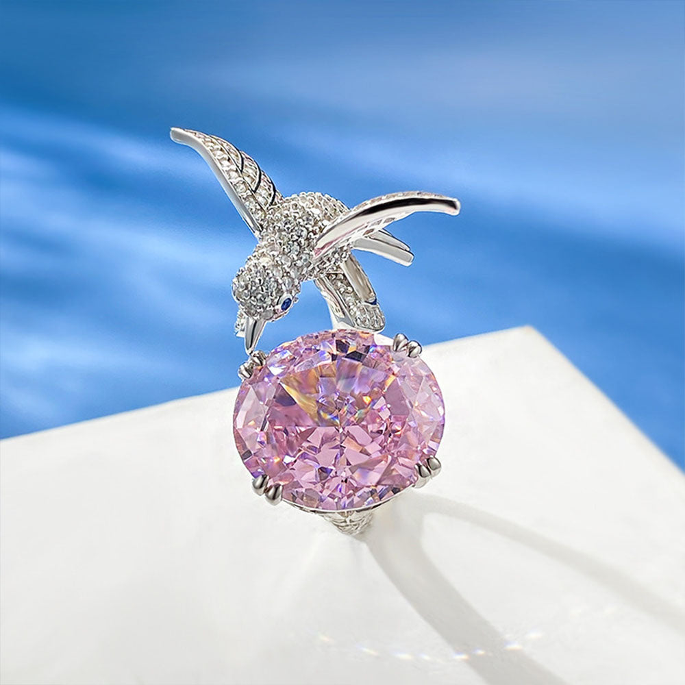 Diamond Hummingbird Pink Rings of Christmas Gifts