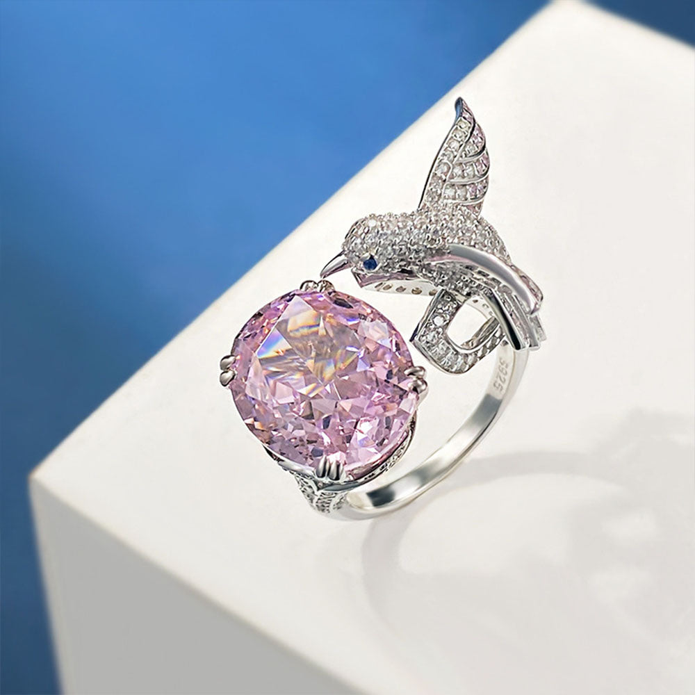 Diamond Hummingbird Pink Rings of Christmas Gifts