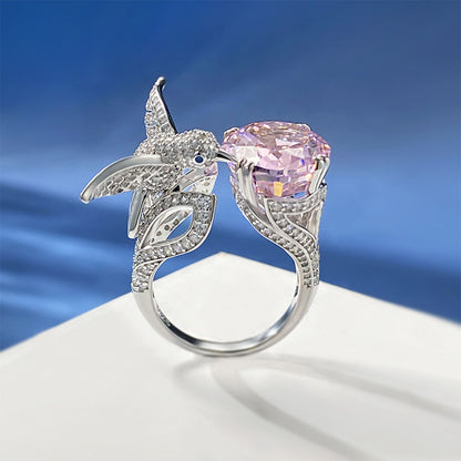 Diamond Hummingbird Pink Rings of Christmas Gifts