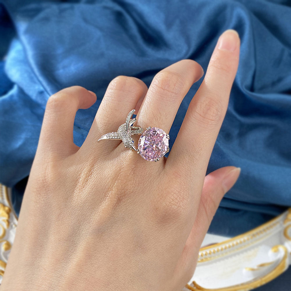 Diamond Hummingbird Pink Rings of Christmas Gifts
