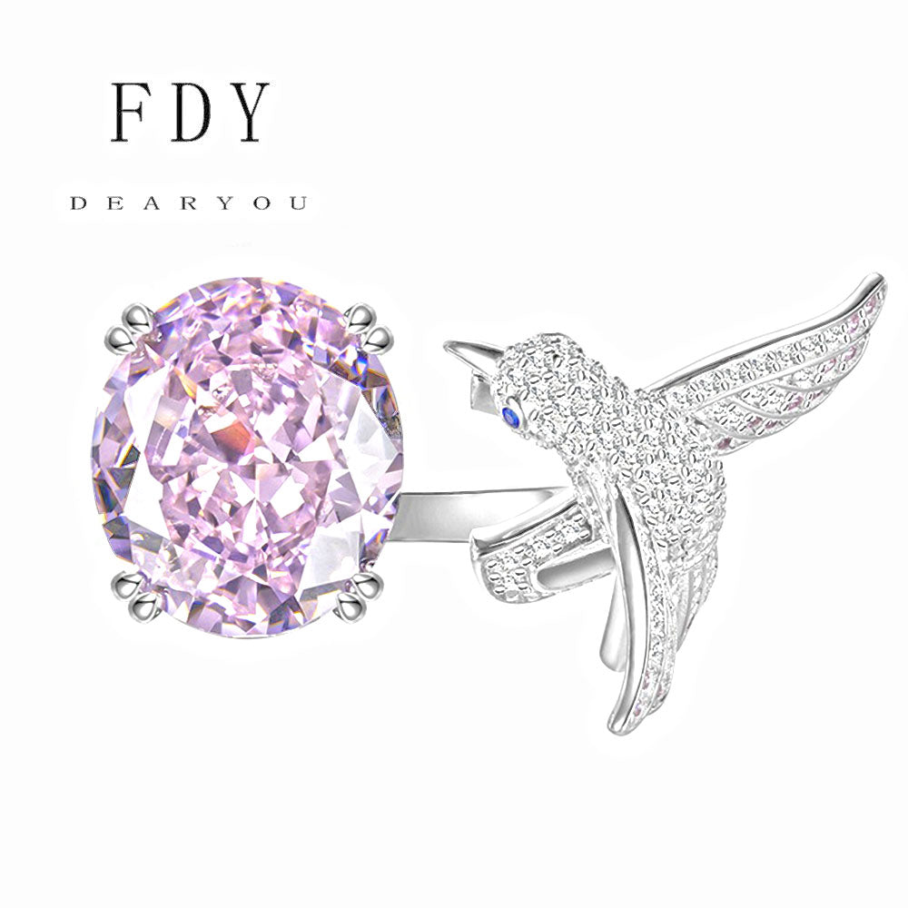 Diamond Hummingbird Pink Rings of Christmas Gifts