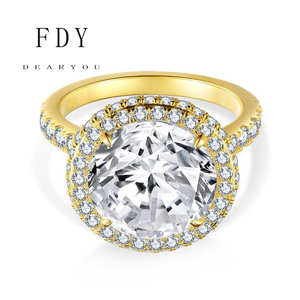 Magnificent Vintage 5 Carat Round Halo Diamond Ring D/VS1