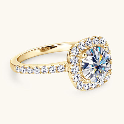 Moissanite Engagement Rings for Women Wedding Promise Ring Sterling Silver 2ct