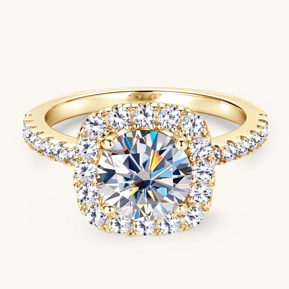 Moissanite Engagement Rings for Women Wedding Promise Ring Sterling Silver 2ct