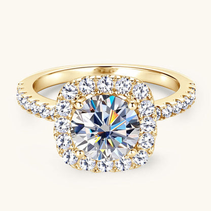 Moissanite Engagement Rings for Women Wedding Promise Ring Sterling Silver 2ct