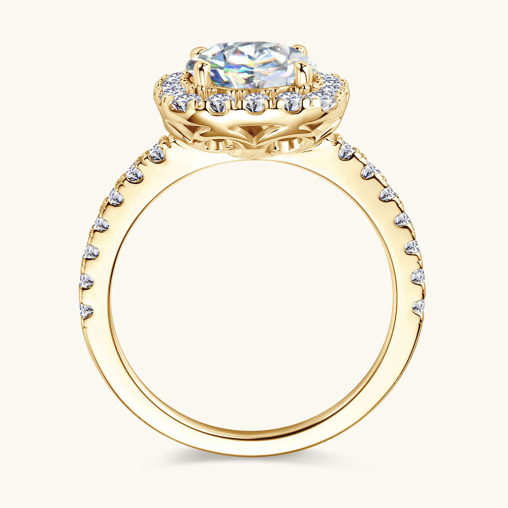 Moissanite Engagement Rings for Women Wedding Promise Ring Sterling Silver 2ct