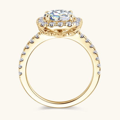 Moissanite Engagement Rings for Women Wedding Promise Ring Sterling Silver 2ct