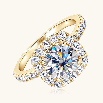 Moissanite Engagement Rings for Women Wedding Promise Ring Sterling Silver 2ct