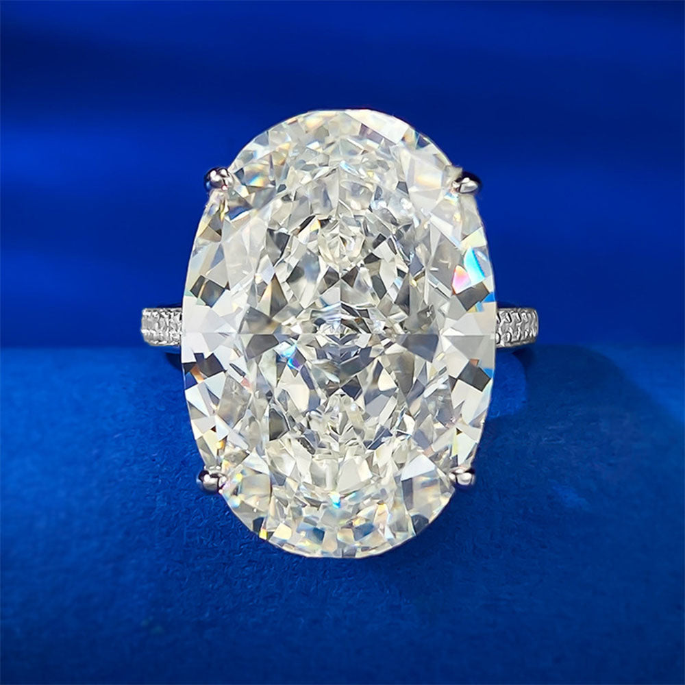 Oval Egg Shaped Diamond Rings Jewelry for Engagement Wedding