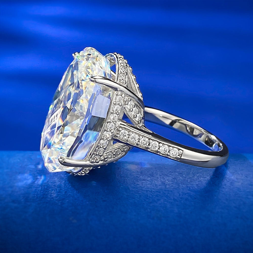 Oval Egg Shaped Diamond Rings Jewelry for Engagement Wedding