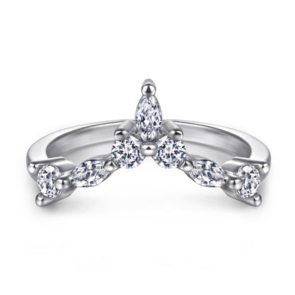 Pear Cut Grown Diamond Engagement Ring Set S925 Silver