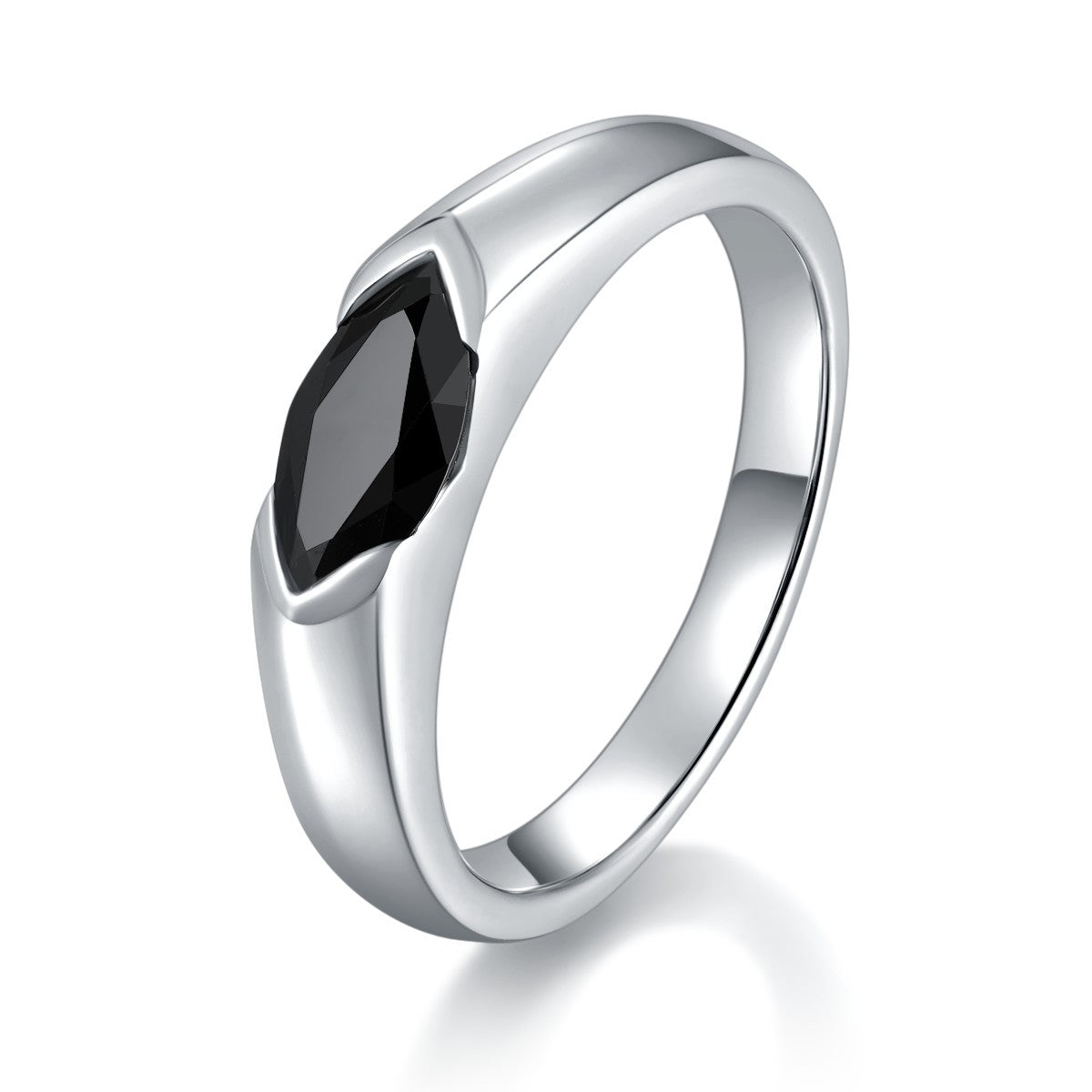 S925 Sterling Silver Rings of Horse Eye Moissan Diamond