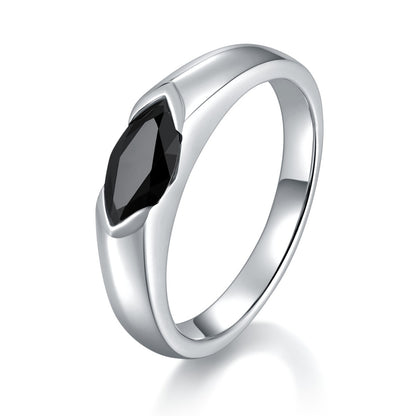 S925 Sterling Silver Rings of Horse Eye Moissan Diamond