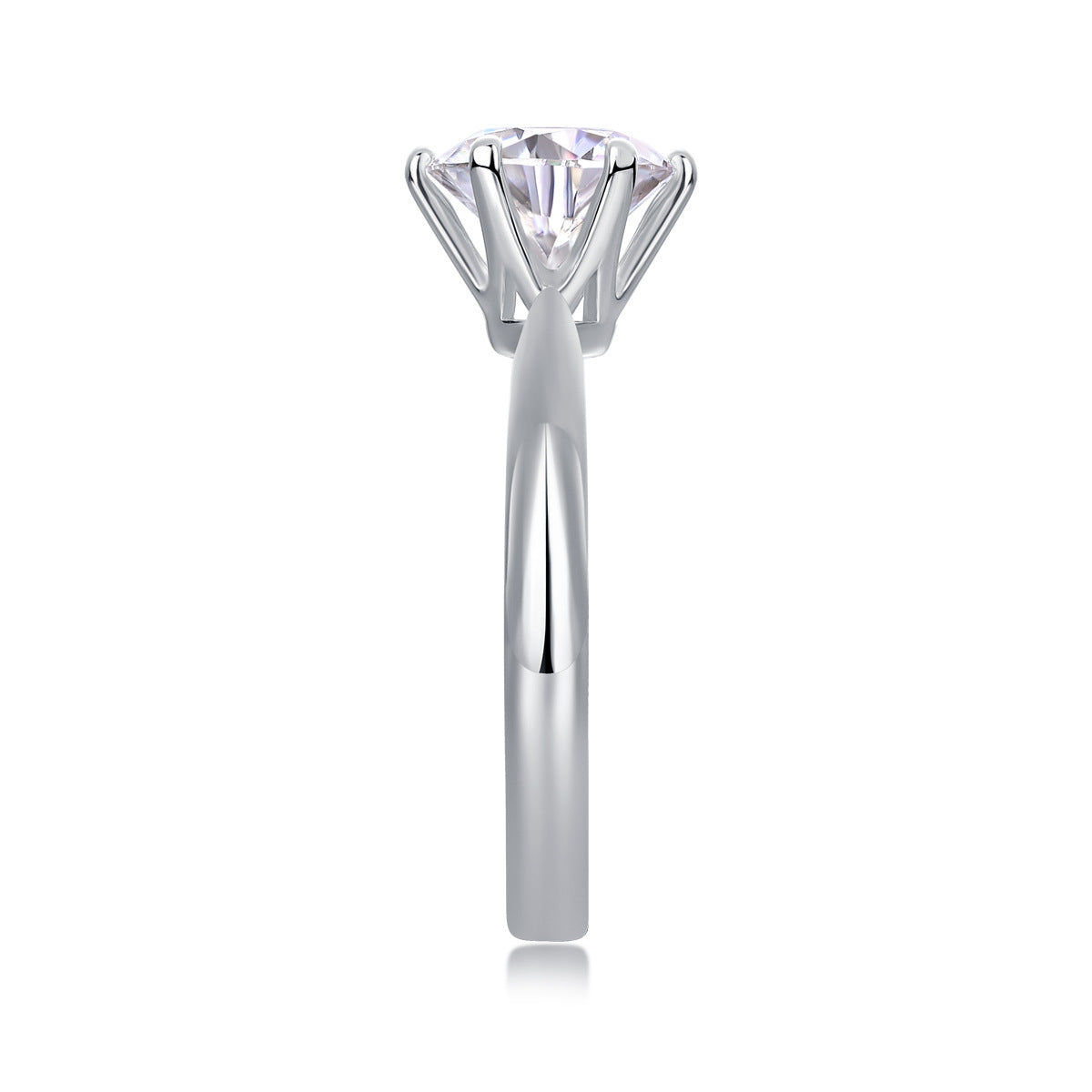 Solitaire Moissanite Engagement Ring 1CT D Color VVS1 Clarity