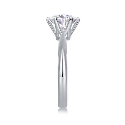 Solitaire Moissanite Engagement Ring 1CT D Color VVS1 Clarity