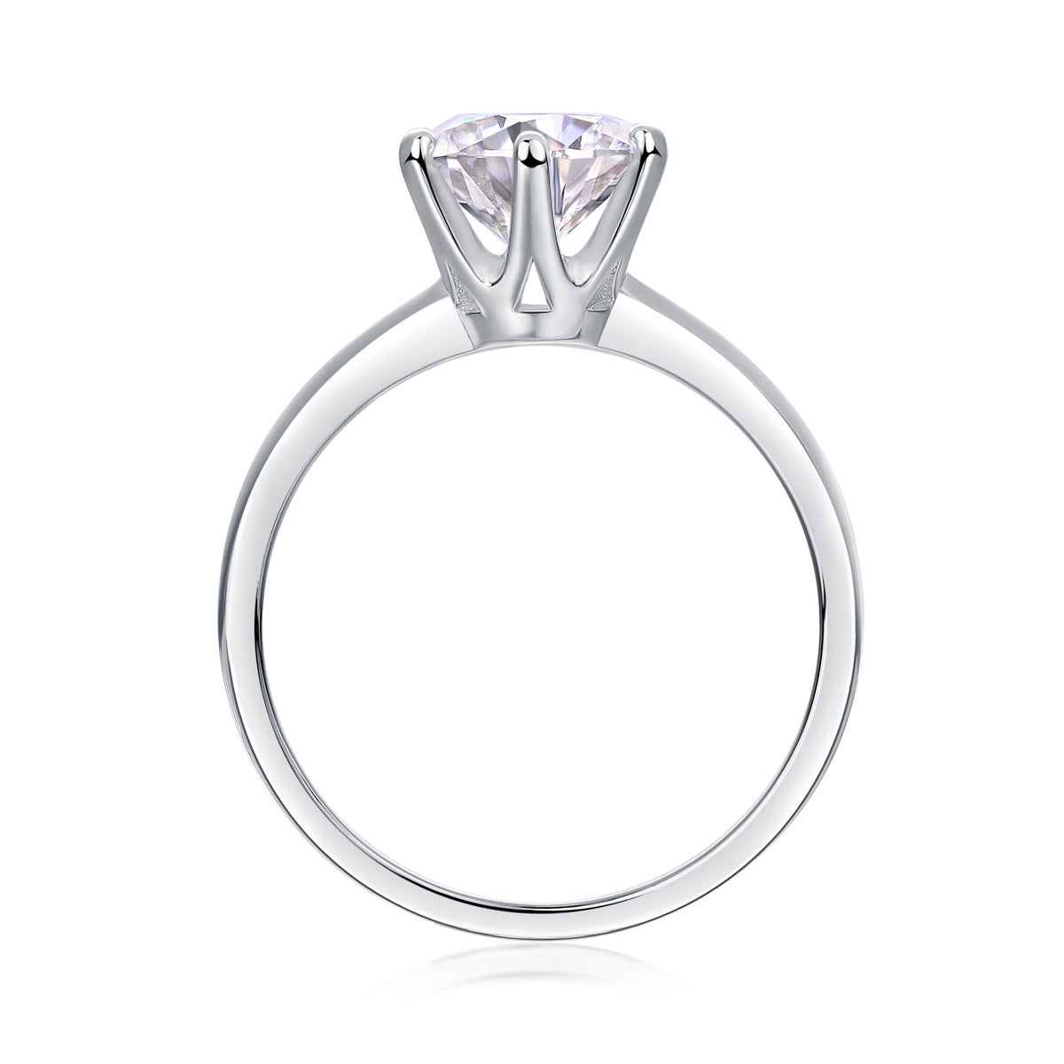 Solitaire Moissanite Engagement Ring 1CT D Color VVS1 Clarity