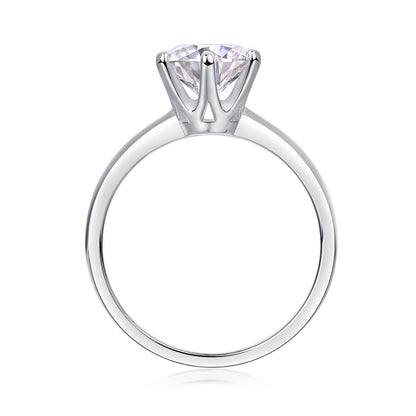 Solitaire Moissanite Engagement Ring 1CT D Color VVS1 Clarity