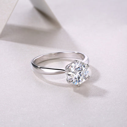 Solitaire Moissanite Engagement Ring 1CT D Color VVS1 Clarity