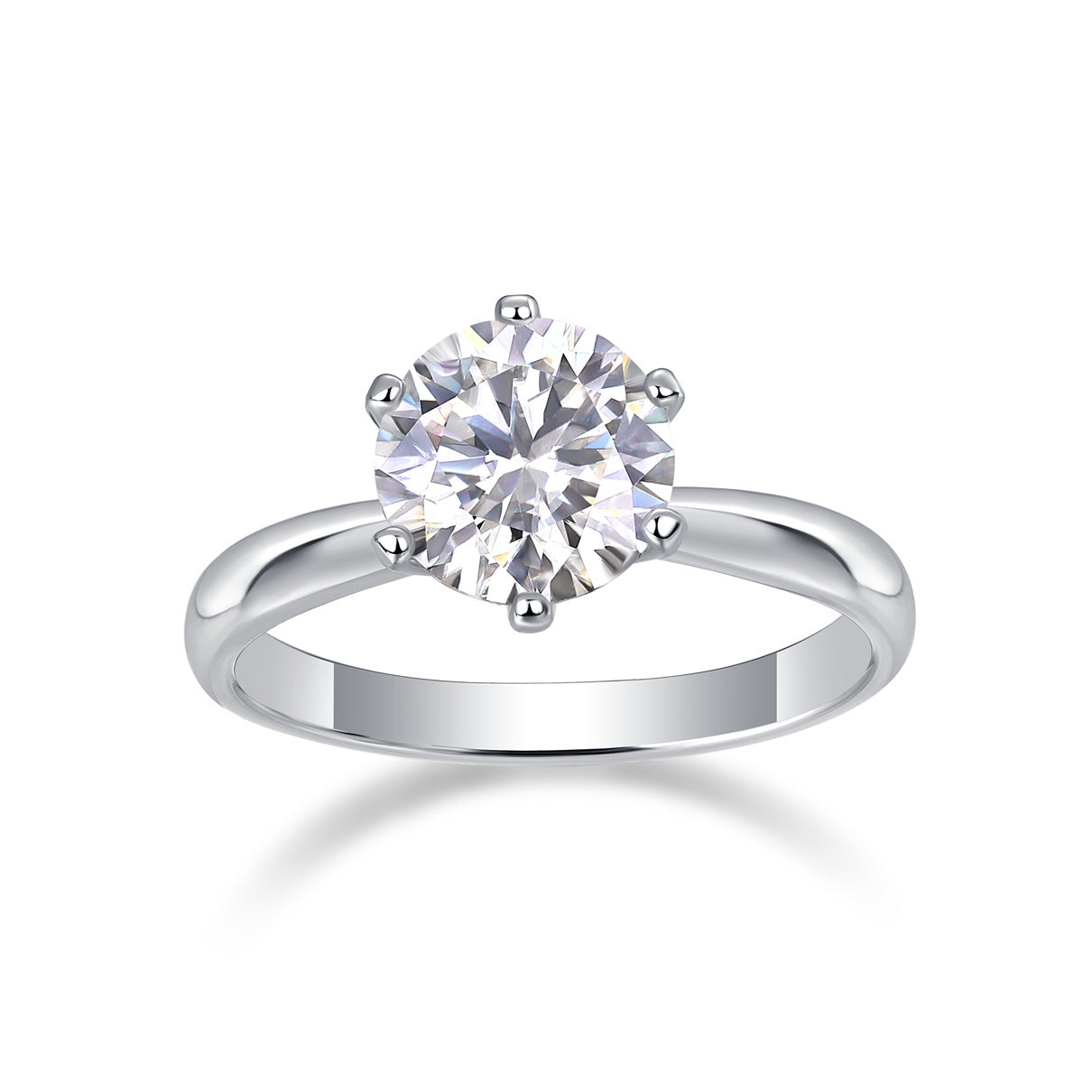 Solitaire Moissanite Engagement Ring 1CT D Color VVS1 Clarity