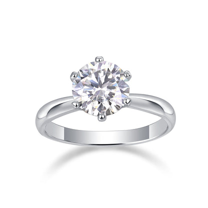 Solitaire Moissanite Engagement Ring 1CT D Color VVS1 Clarity
