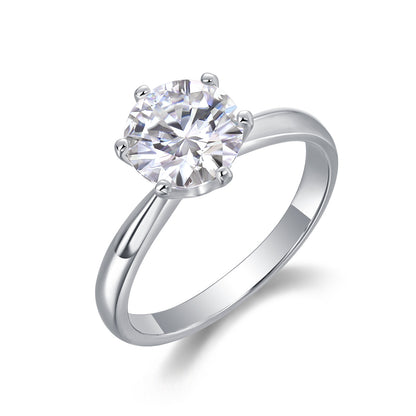 Solitaire Moissanite Engagement Ring 1CT D Color VVS1 Clarity