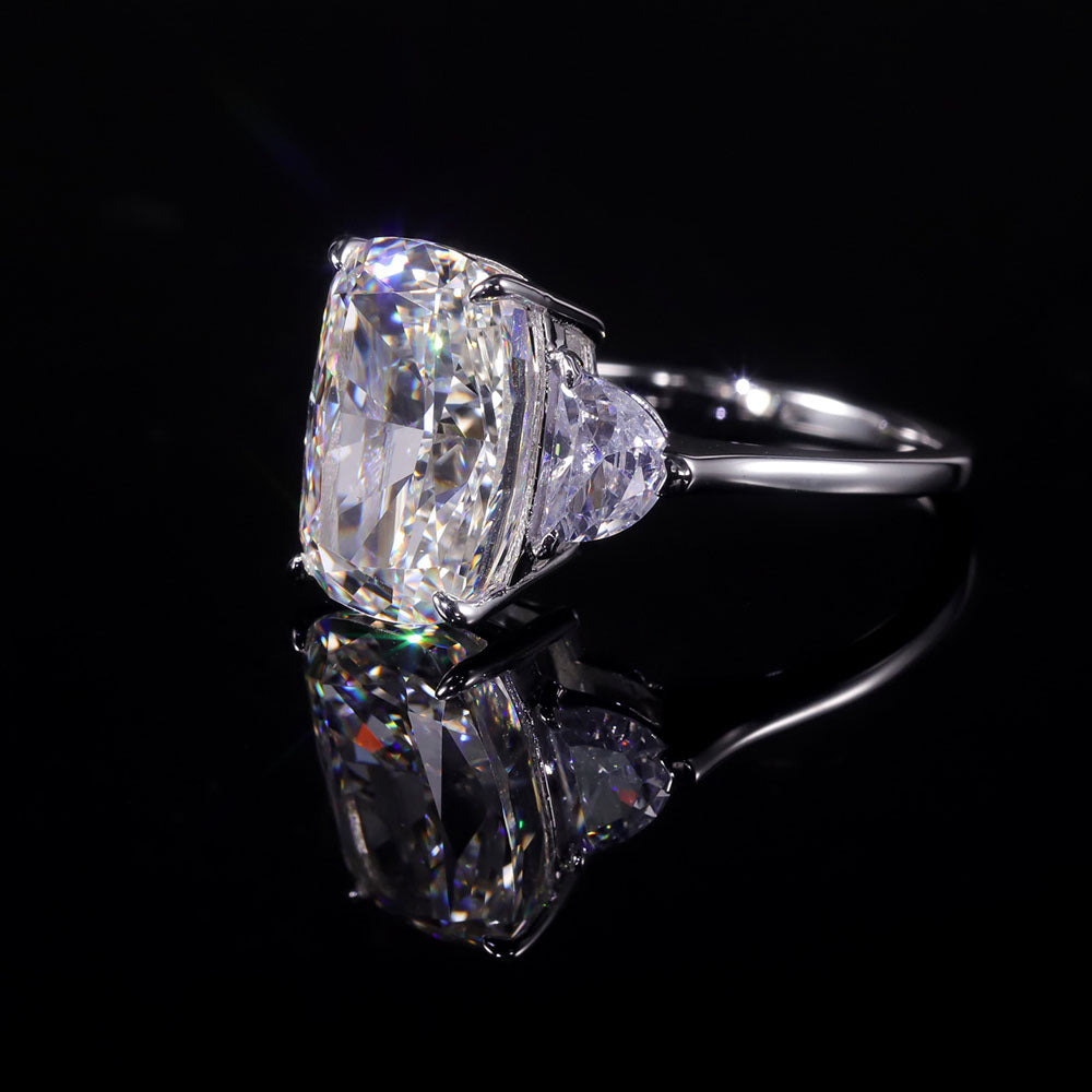 Three Stone Oval Diamond Engagement Ring 8 Carats