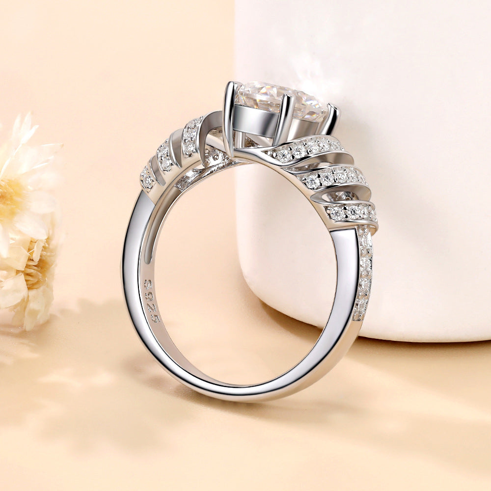 Unique Moissanite Engagement Wedding Rings 1.5 Carats