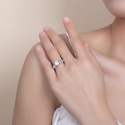 Unique Moissanite Engagement Wedding Rings 1.5 Carats