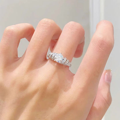 Unique Moissanite Engagement Wedding Rings 1.5 Carats