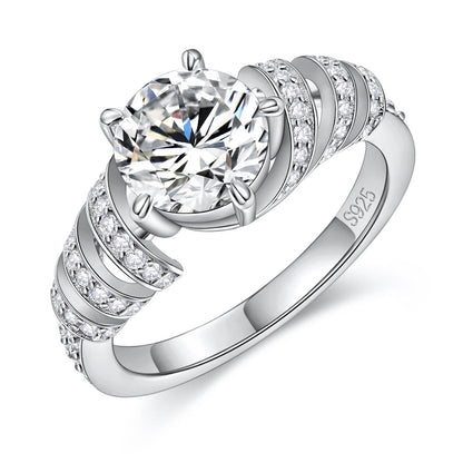 Unique Moissanite Engagement Wedding Rings 1.5 Carats